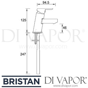 Bristan PS SMBAS C Pisa Cloakroom Basin Mixer with Clicker Waste Spare Parts